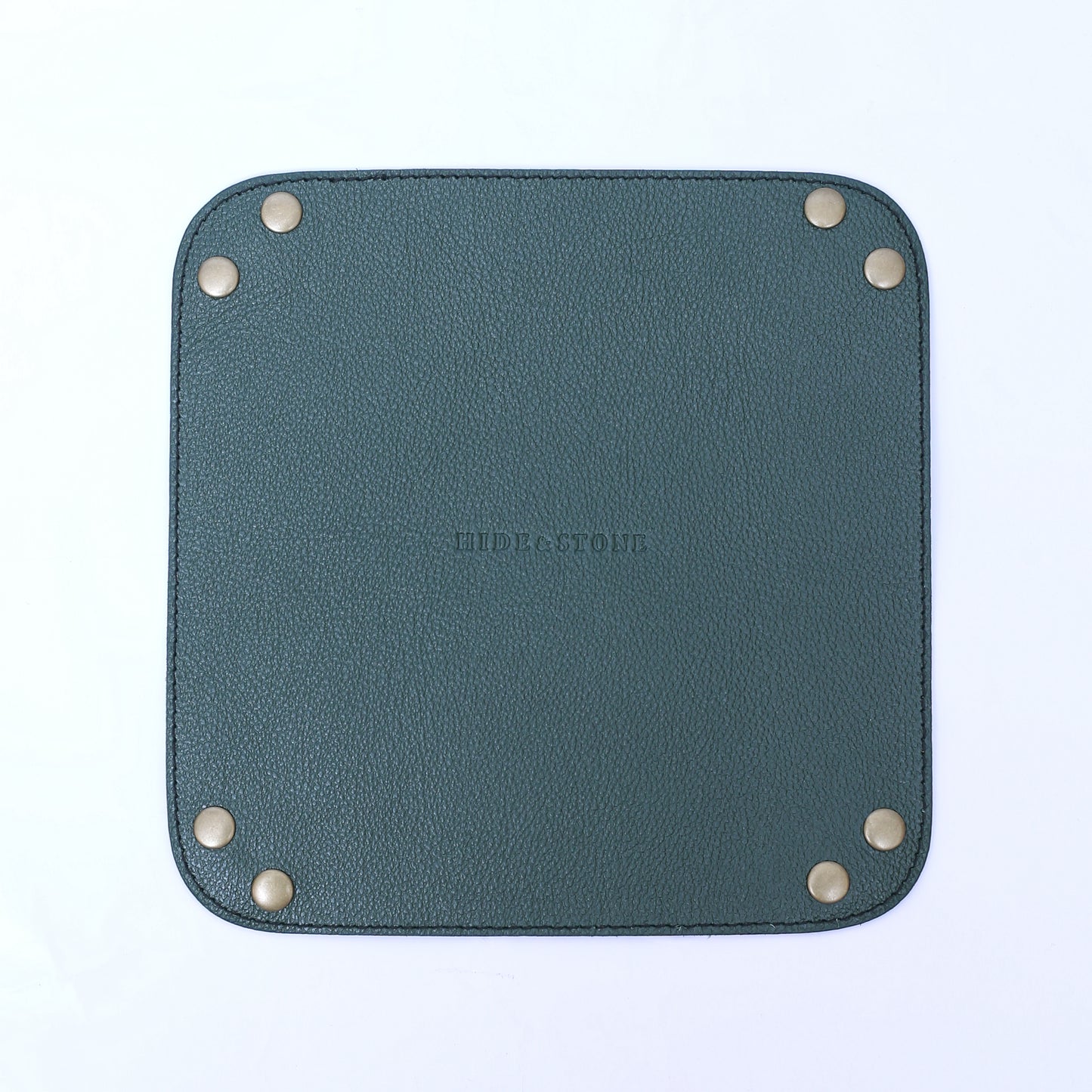 Leather Key & Watch Tray (Dark Green)